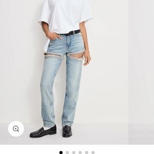 Good American Light Blue Straight Leg Jeans
